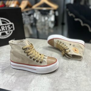 Zapatilla Art Converse Bota Alta Beige-