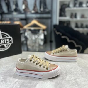 Zapatilla Art Converse Alta Beige-